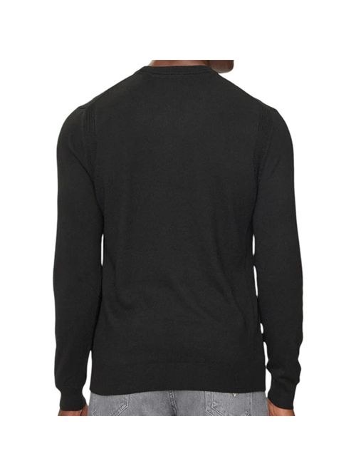 maglione uomo nero GUESS | M4BR06Z3H82/JBLK